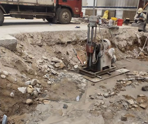 天河公路下沉压浆